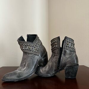 Old Gringo Studded Weather Grey Booties